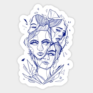 Greek Stone Sculpture Women Sticker